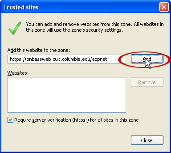 Step 8b Step 8b "Add" Screenshot