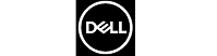 Dell logo (white circle outline with white text inside)