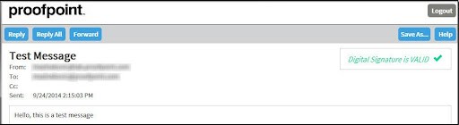 Proofpoint Test Message
