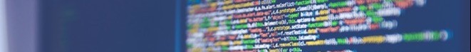 Colorful computer code on a dark screen; Image by Marcus Spiske