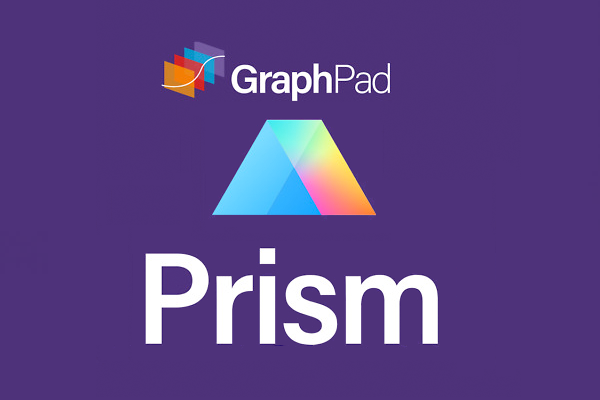 GraphPad Prism logo on purple background