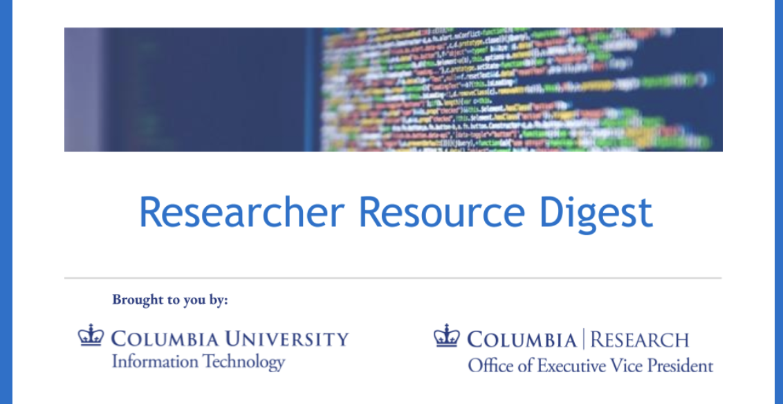 Header image of Researcher Resource Digest (email newsletter)