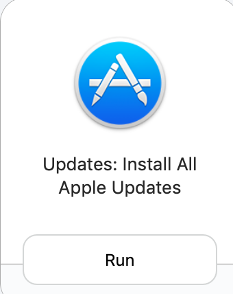 Updates: Install all Apple Updates” patching workflow