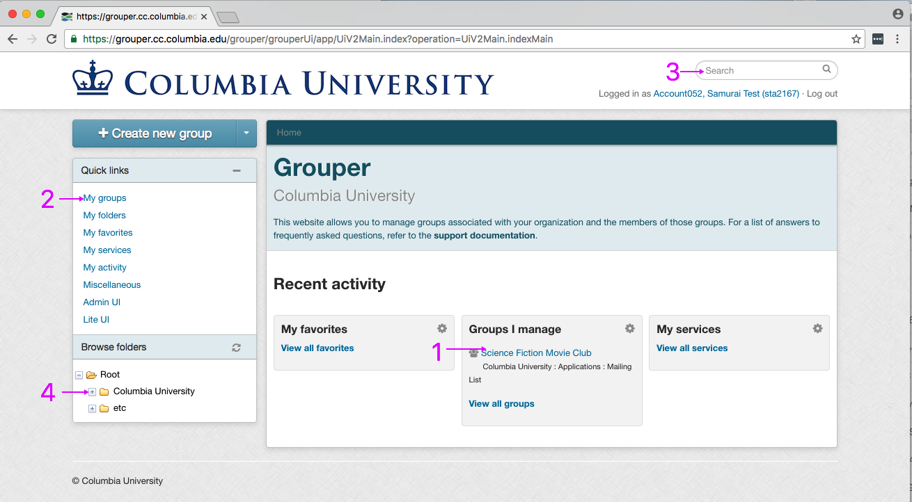 Selecting a group in Grouper