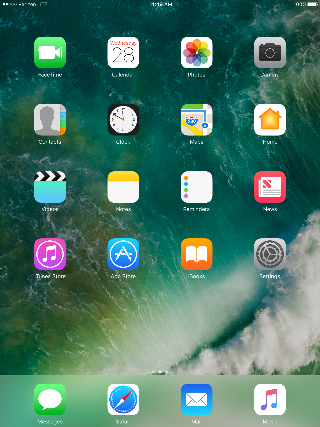 iPad homescreen