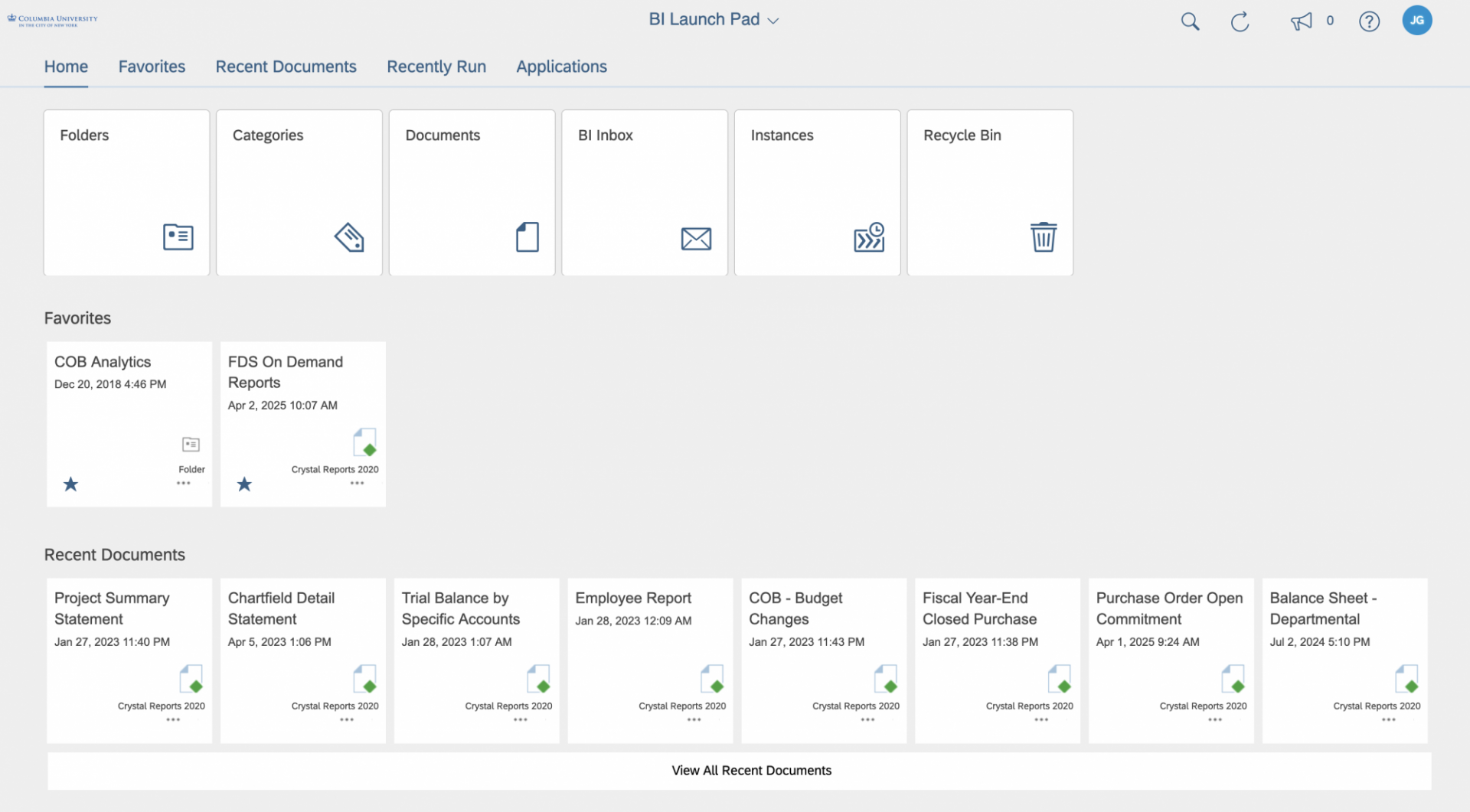 BI Launch Pad