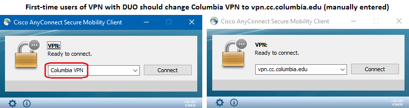 Update "Columbia VPN" to "vpn.cc.columbia.edu"