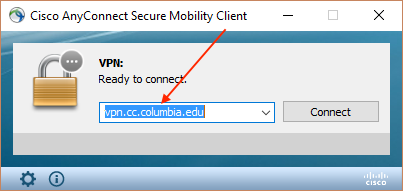 enter vpn.cc.columbia.edu into the dialog box