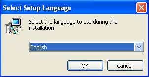 Select Setup Language