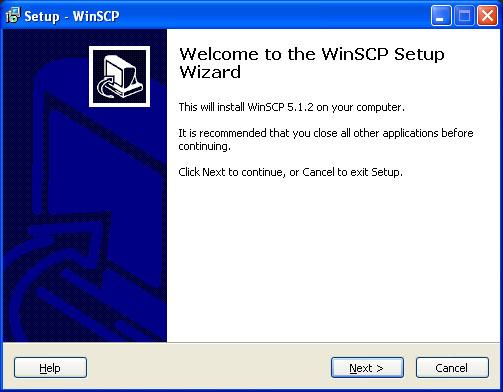 Welcome to the WinSCP Setup Wizard