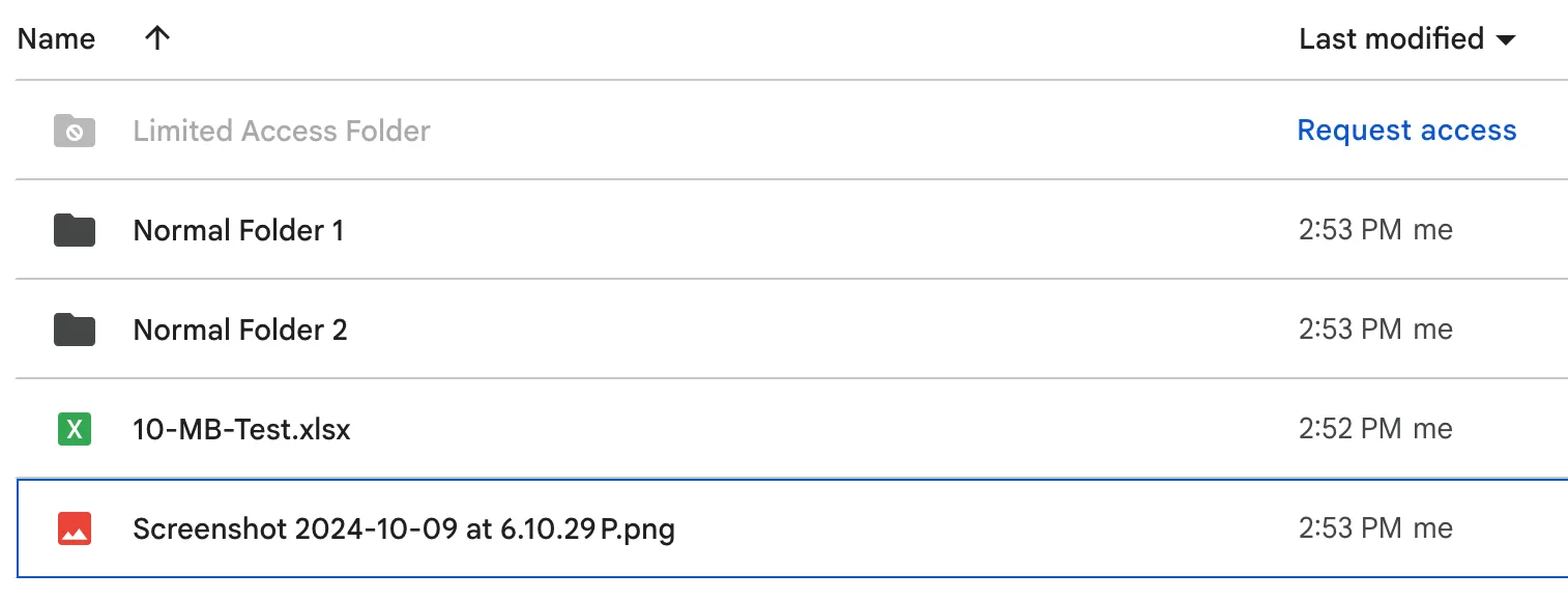Google Shared Drive Limited Access Folders: