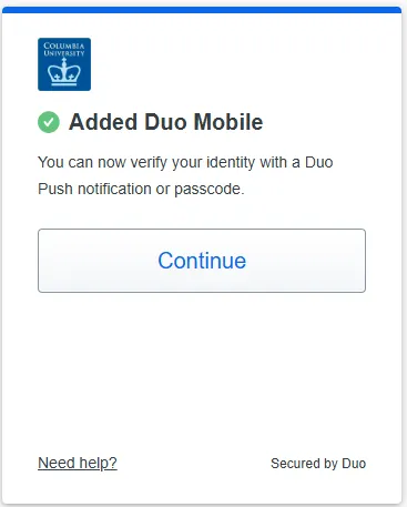 Added Duo Mobile