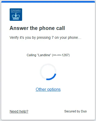 Answer the phone call