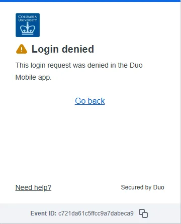 Login denied