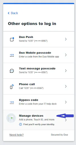 Manage devices