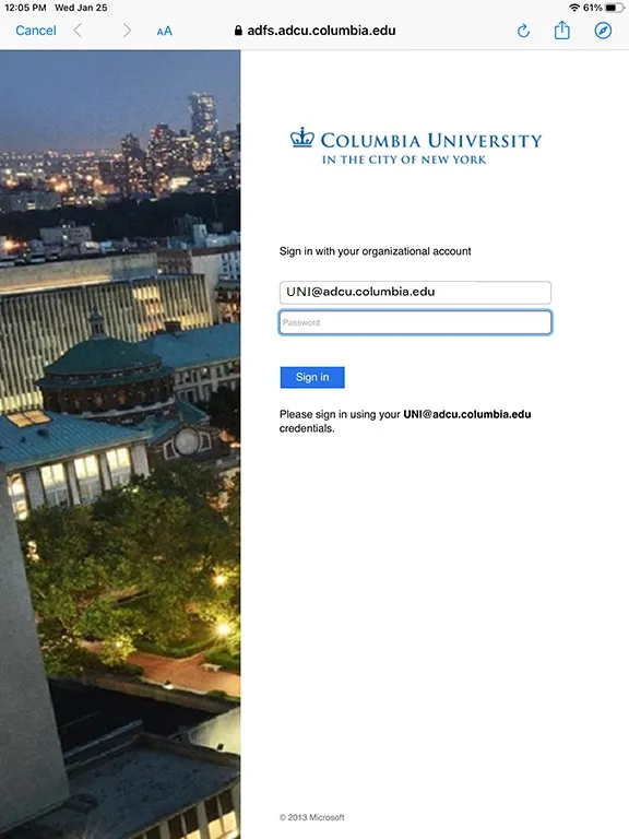 7. The application will redirect 