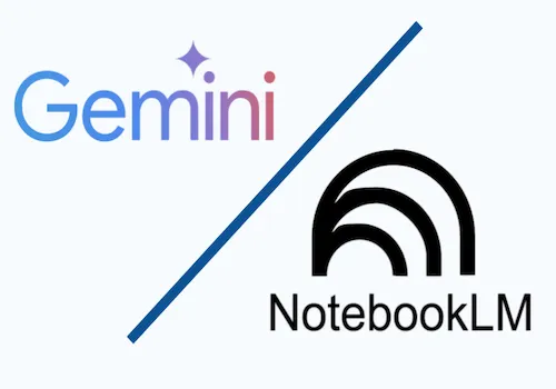 Gemini and NotebookLM logos