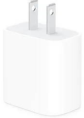 Image of white Apple USB-C 20W adapter