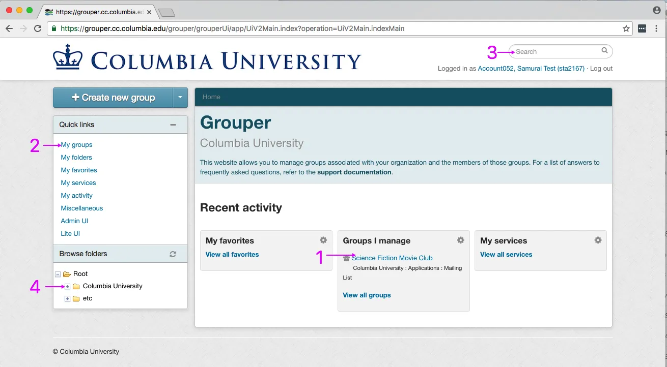 Selecting a group in Grouper