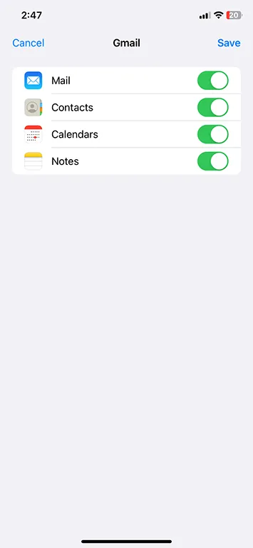 All that you want to sync from your iPhone